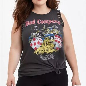 Torrid Bad Company Graphic Muscle Tee - Charcoal